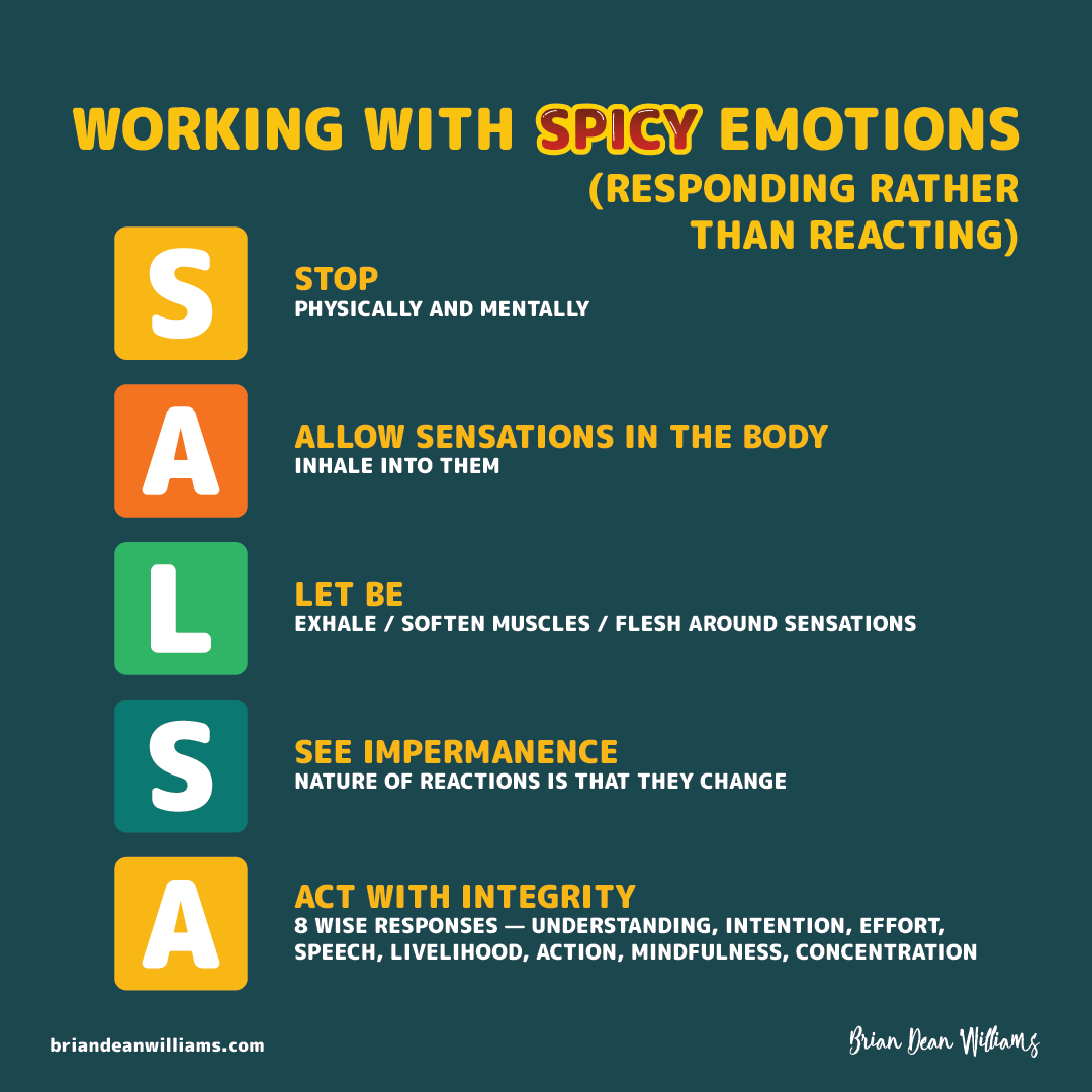 S.A.L.S.A. How to work with Spicy emotions rather than reacting to them