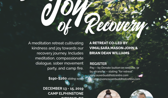 Joy of Recovery – a residential meditation retreat on the Sunshine Coast